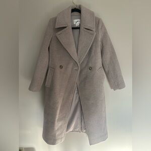 Club Monaco Daylina wool Light Gray Trench Coat